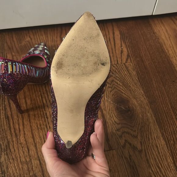 Steve Madden Galaxxie Bright Multicolor Glitter Party Pumps Heels Size 6 - Picture 5 of 5
